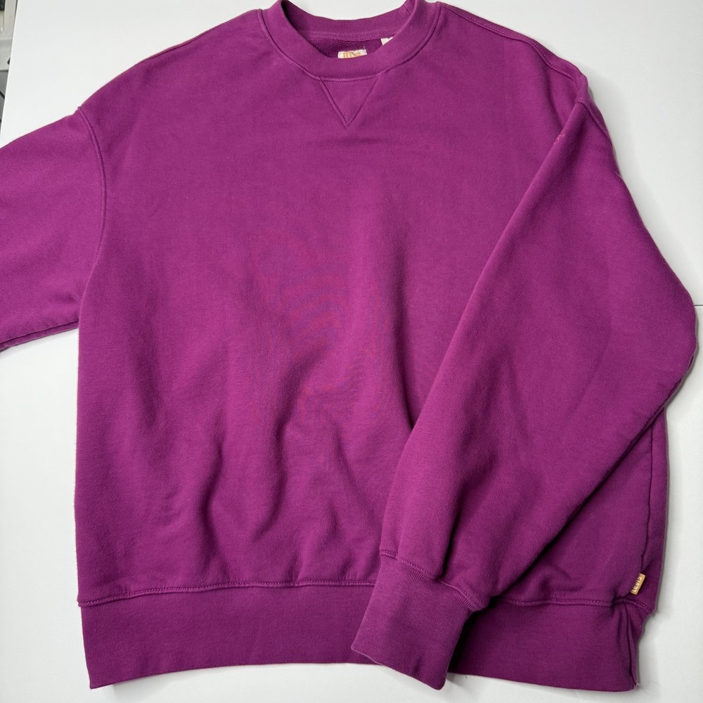 Levis Gold Tab Sweatshirt Womens XS Crewneck Pullover Embroidered Graphic Casual